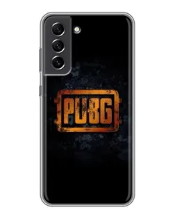 Чехол для Samsung Galaxy S21 FE с картинкой «PUBG — золотой логотип»