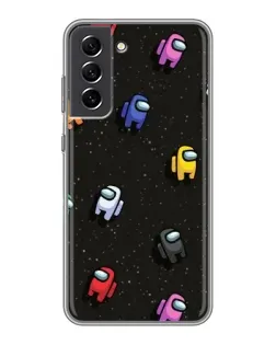 Чехол для Samsung Galaxy S21 FE с картинкой «Космический паттерн Among Us»