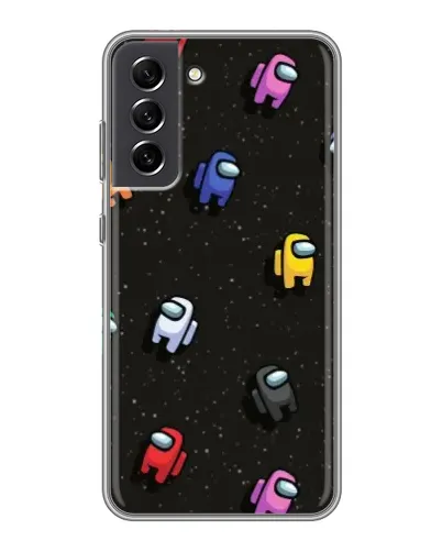 Чехол для Samsung Galaxy S21 FE с картинкой «Космический паттерн Among Us»