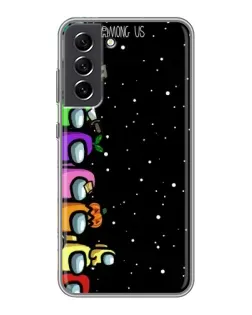 Чехол для Samsung Galaxy S21 FE с картинкой «Команда Among Us»