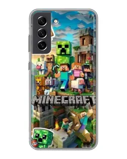 Чехол для Samsung Galaxy S21 FE с картинкой «Замок Minecraft»