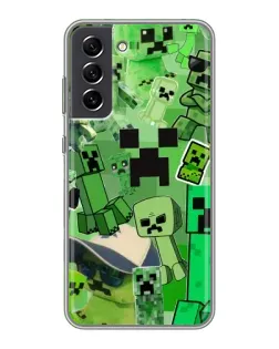 Чехол для Samsung Galaxy S21 FE с картинкой «Криперы Minecraft»