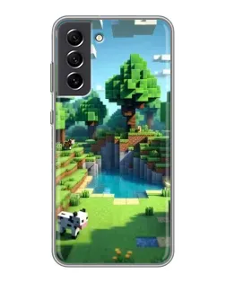 Чехол для Samsung Galaxy S21 FE с картинкой «Minecraft летний день»