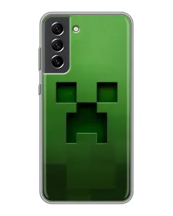 Чехол для Samsung Galaxy S21 FE с картинкой «Крипер микро-дизайн»