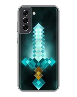 Чехол для Samsung Galaxy S21 FE с картинкой «Алмазный меч неон»