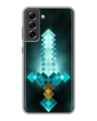 Чехол для Samsung Galaxy S21 FE с картинкой «Алмазный меч неон»