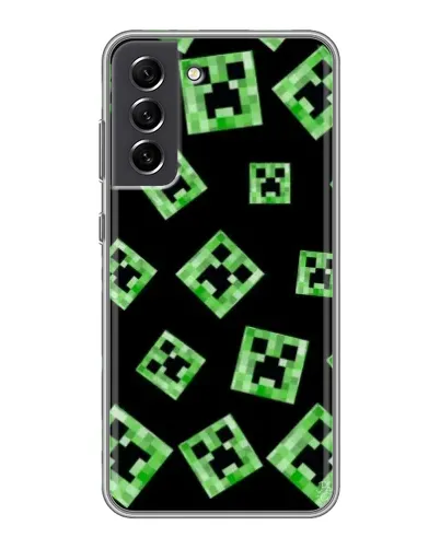 Чехол для Samsung Galaxy S21 FE с картинкой «Паттерн с криперами»
