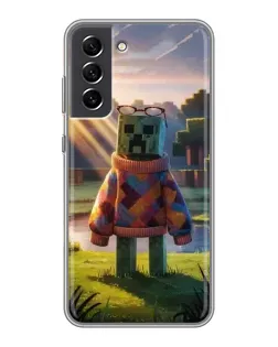 Чехол для Samsung Galaxy S21 FE с картинкой «Крипер в свитере»