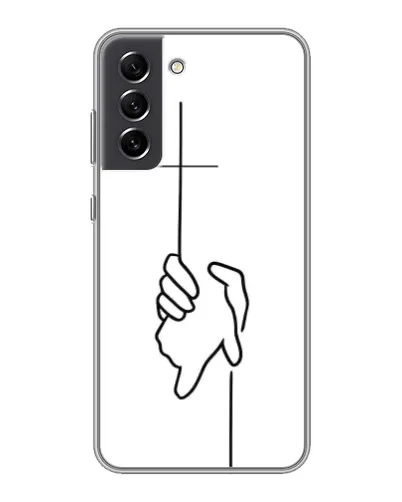 Чехол для Samsung Galaxy S21 FE с картинкой «Рука держит» Чехол для Samsung Galaxy S21 FE с картинкой «Рука держит»