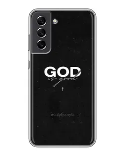 Чехол для Samsung Galaxy S21 FE с картинкой «GOD — Бог над всем»