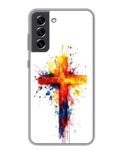 Чехол для Samsung Galaxy S21 FE с картинкой «Акварельный крест»