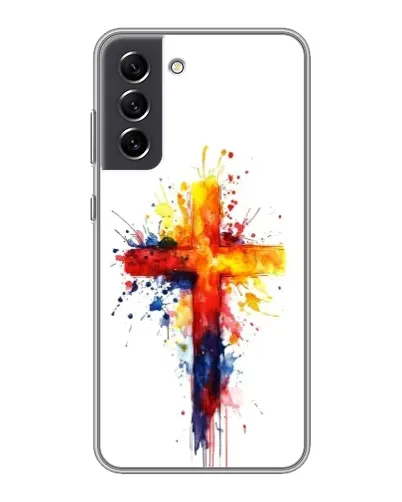 Чехол для Samsung Galaxy S21 FE с картинкой «Акварельный крест» Чехол для Samsung Galaxy S21 FE с картинкой «Акварельный крест»