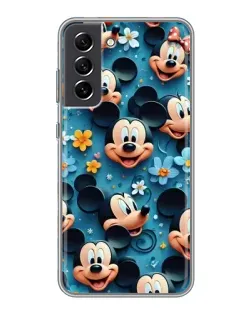 Чехол для Samsung Galaxy S21 FE с картинкой «Паттерн Микки и Минни»