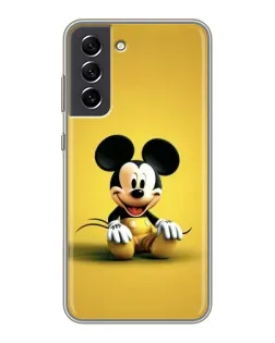 Чехол для Samsung Galaxy S21 FE с картинкой «Микки на желтом»
