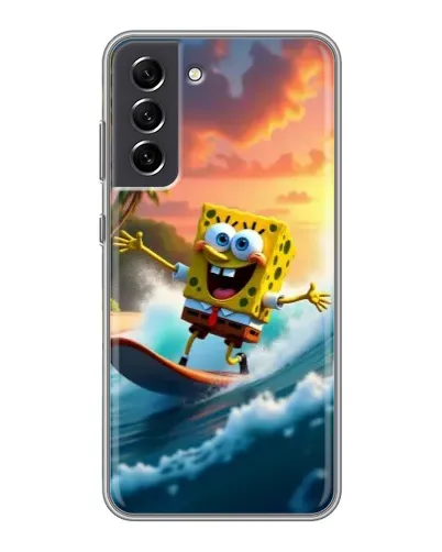 Чехол для Samsung Galaxy S21 FE с картинкой «Губка Боб серфингист» Чехол для Samsung Galaxy S21 FE с картинкой «Губка Боб серфингист»