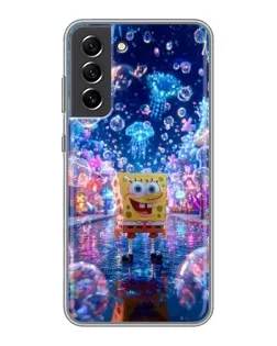 Чехол для Samsung Galaxy S21 FE с картинкой «Неоновый океан»