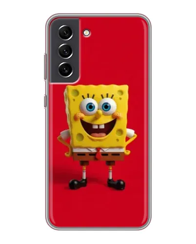 Чехол для Samsung Galaxy S21 FE с картинкой «Спанч Боб на красном» Чехол для Samsung Galaxy S21 FE с картинкой «Спанч Боб на красном»