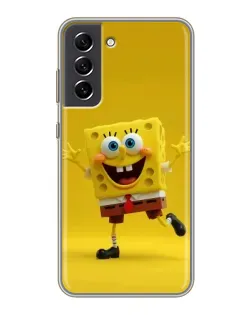 Чехол для Samsung Galaxy S21 FE с картинкой «Позитивный Губка Боб»