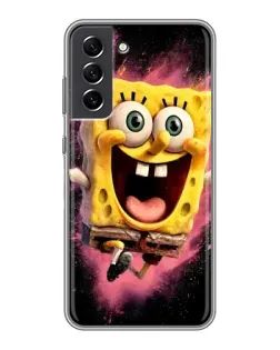 Чехол для Samsung Galaxy S21 FE с картинкой «Взрывной Спанч Боб»