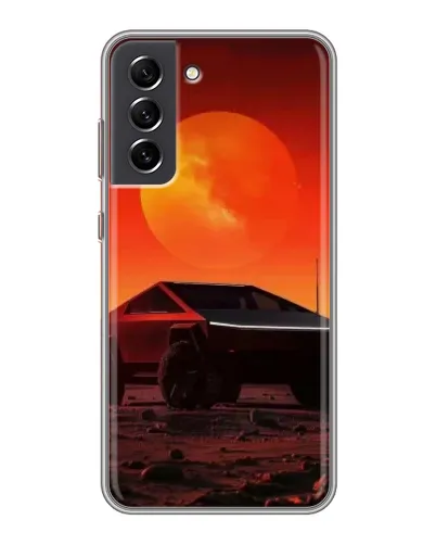 Чехол для Samsung Galaxy S21 FE с картинкой «Cybertruck на Марсе» Чехол для Samsung Galaxy S21 FE с картинкой «Cybertruck на Марсе»