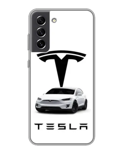 Чехол для Samsung Galaxy S21 FE с картинкой «Tesla White Style» Чехол для Samsung Galaxy S21 FE с картинкой «Tesla White Style»
