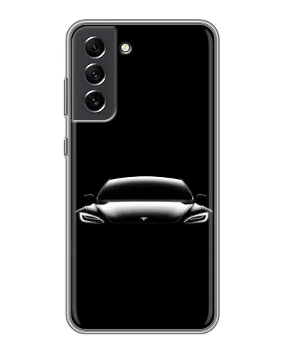 Чехол для Samsung Galaxy S21 FE с картинкой «Фары Tesla Night» Чехол для Samsung Galaxy S21 FE с картинкой «Фары Tesla Night»