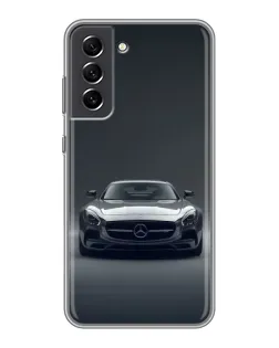 Чехол для Samsung Galaxy S21 FE с картинкой «Mercedes на черном»