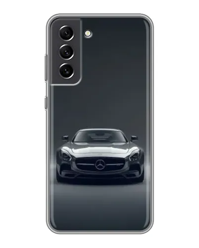 Чехол для Samsung Galaxy S21 FE с картинкой «Mercedes на черном»