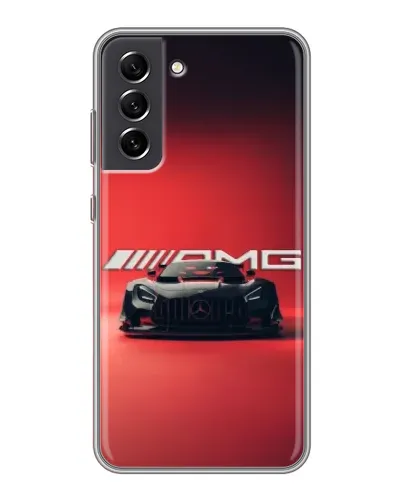 Чехол для Samsung Galaxy S21 FE с картинкой «Mercedes AMG — красная линия»