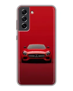 Чехол для Samsung Galaxy S21 FE с картинкой «Красный Mercedes AMG»