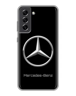 Чехол для Samsung Galaxy S21 FE с картинкой «Mercedes Silver Logo»