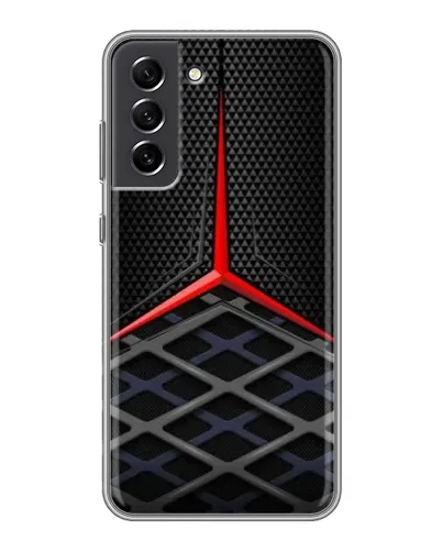 Чехол для Samsung Galaxy S21 FE с картинкой «Mercedes Carbon Grid»