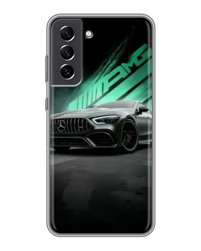 Чехол для Samsung Galaxy S21 FE с картинкой «Темный Mercedes AMG»