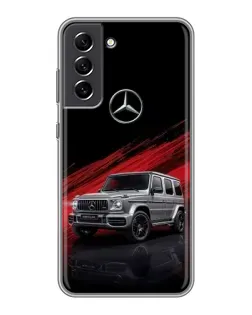 Чехол для Samsung Galaxy S21 FE с картинкой «Mercedes G-Class красный»
