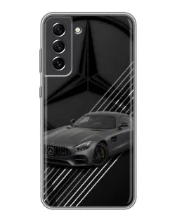 Чехол для Samsung Galaxy S21 FE с картинкой «Mercedes AMG — графика»
