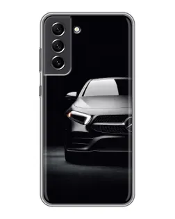 Чехол для Samsung Galaxy S21 FE с картинкой «Свет фар Mercedes»