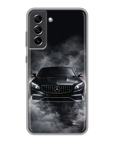 Чехол для Samsung Galaxy S21 FE с картинкой «Mercedes в дыму»