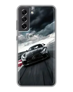 Чехол для Samsung Galaxy S21 FE с картинкой «Гоночный Mercedes AMG»