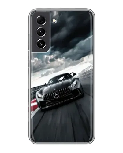 Чехол для Samsung Galaxy S21 FE с картинкой «Гоночный Mercedes AMG»