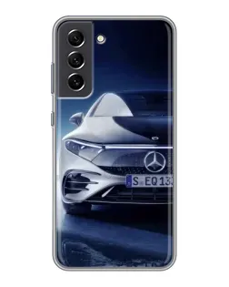 Чехол для Samsung Galaxy S21 FE с картинкой «Mercedes EQ — будущее»