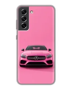 Чехол для Samsung Galaxy S21 FE с картинкой «Розовый Mercedes AMG»