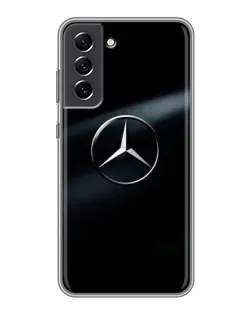 Чехол для Samsung Galaxy S21 FE с картинкой «Mercedes на металле»