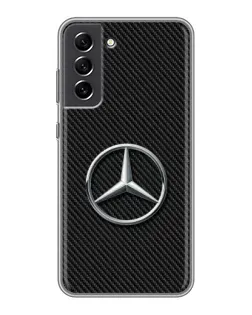 Чехол для Samsung Galaxy S21 FE с картинкой «Карбоновый Mercedes стиль»