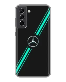 Чехол для Samsung Galaxy S21 FE с картинкой «Спортивные линии Mercedes»