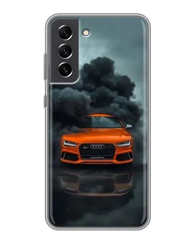 Чехол для Samsung Galaxy S21 FE с картинкой «Audi в облаках дыма»