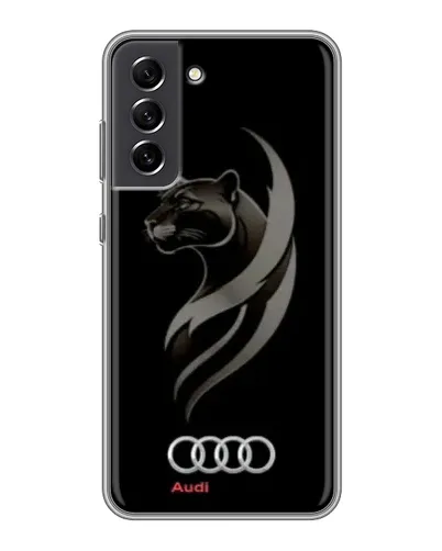 Чехол для Samsung Galaxy S21 FE с картинкой «Графика — пантера и Audi»