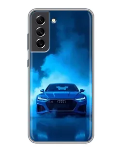 Чехол для Samsung Galaxy S21 FE с картинкой «Audi — голубая энергия»