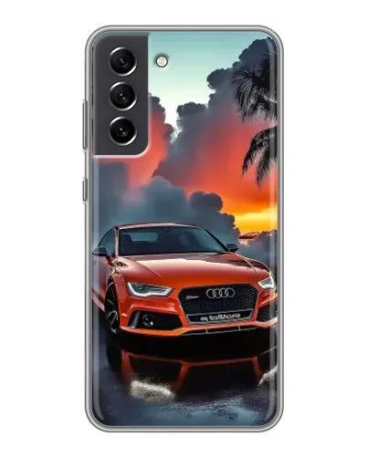 Чехол для Samsung Galaxy S21 FE с картинкой «Audi — закат»