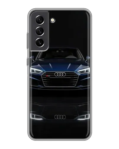 Чехол для Samsung Galaxy S21 FE с картинкой «Audi — ночное отражение»