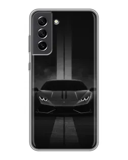 Чехол для Samsung Galaxy S21 FE с картинкой «Lamborghini симметрия дорог»